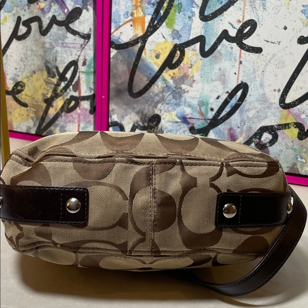 Coach Large Zoe Hobo Bag in Signature Jacquard WITH Crossbody Strap EUC ๐คฉ - Picture 16 of 17